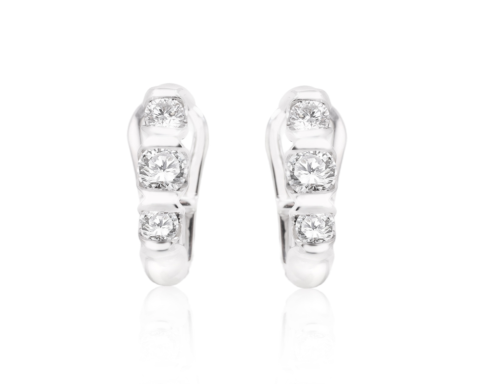 Оригинальные золотые серьги с бриллиантами 0.80ct Luca Carati 300625/1