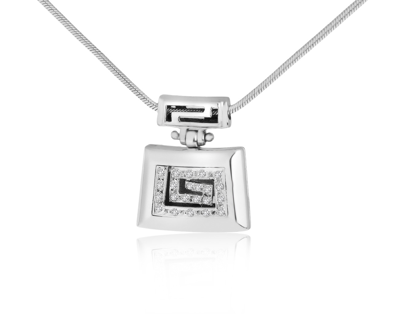 Стильный золотой кулон с бриллиантами 0.11 ct 080221/1