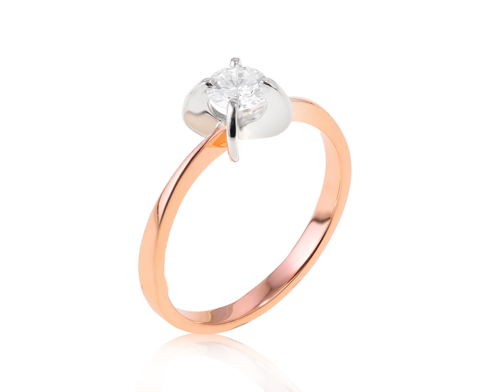 Золотое кольцо с бриллиантом 0.37ct СССР 210424/7