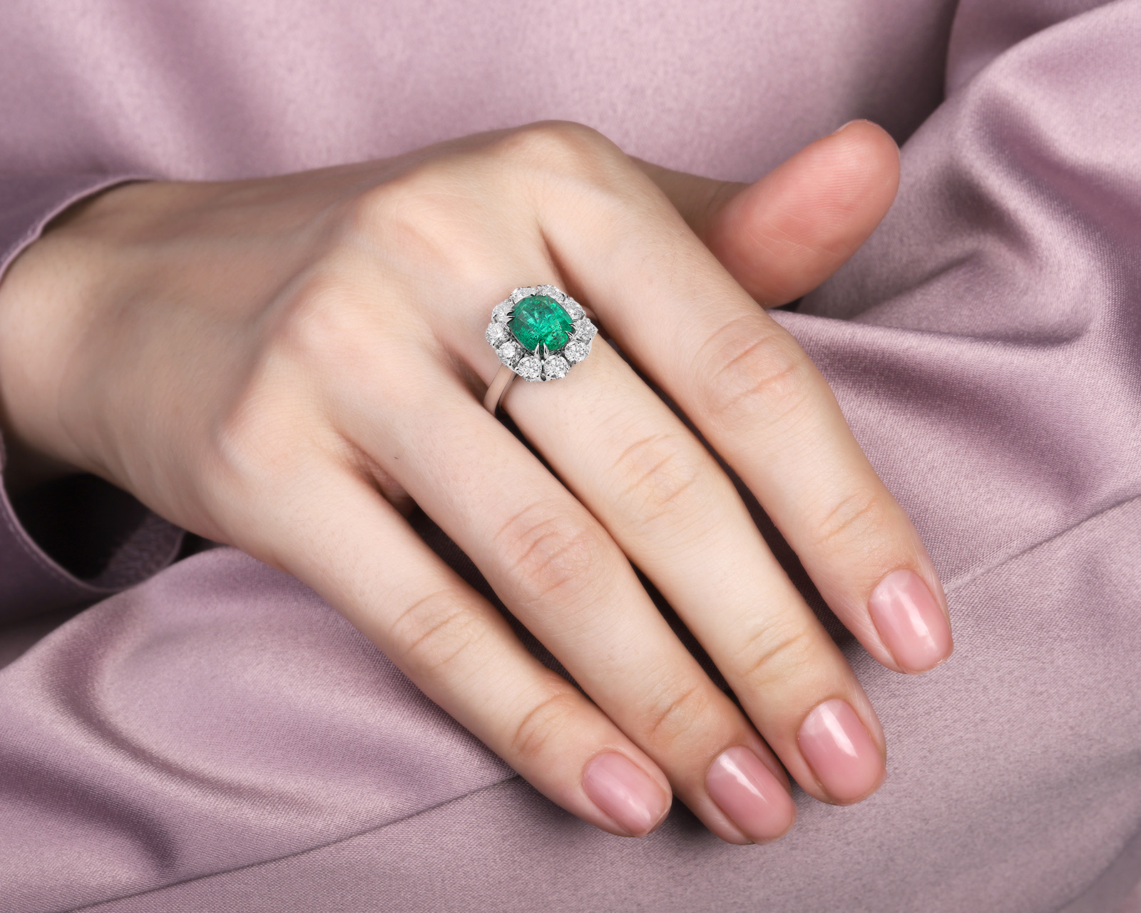 Золотое кольцо с изумрудом Замбия 2.59ct Evgeny Matveev