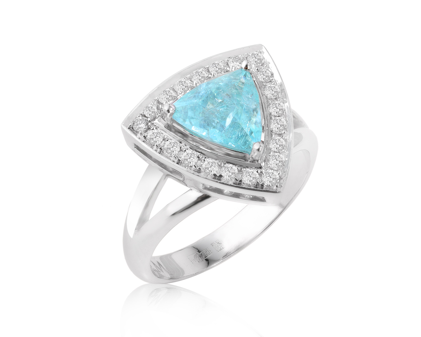 Золотое кольцо с турмалином параиба 1.82ct Evgeny Matveev