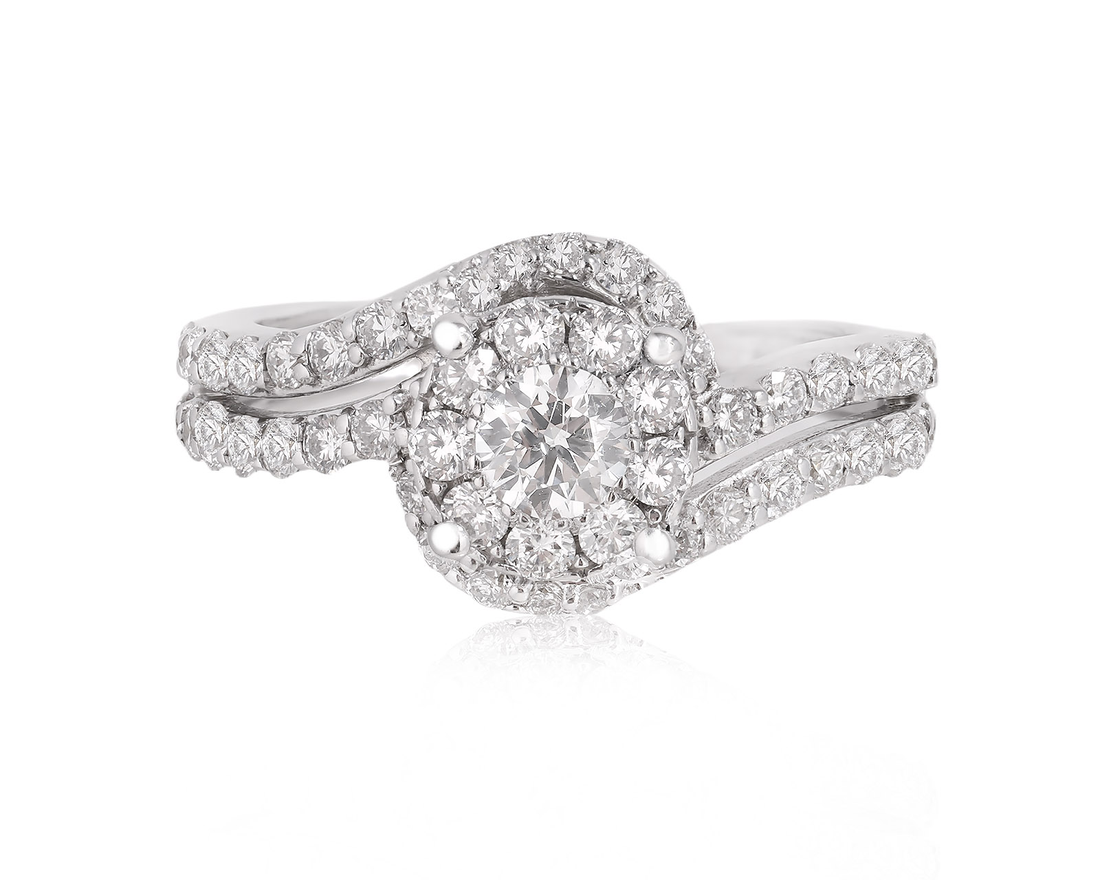 Золотое кольцо с бриллиантами 1.20ct