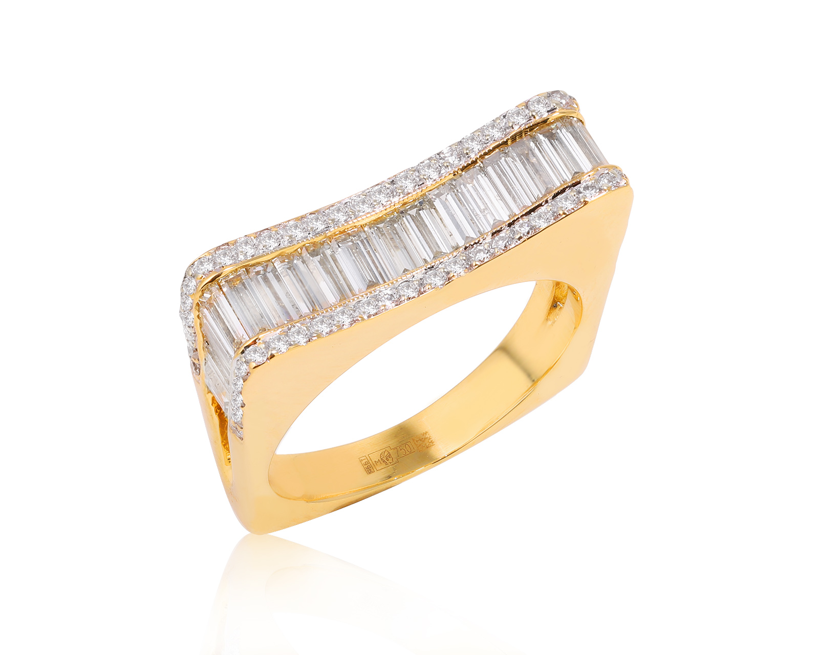 Золотое кольцо с бриллиантами 2.03ct 220225/12